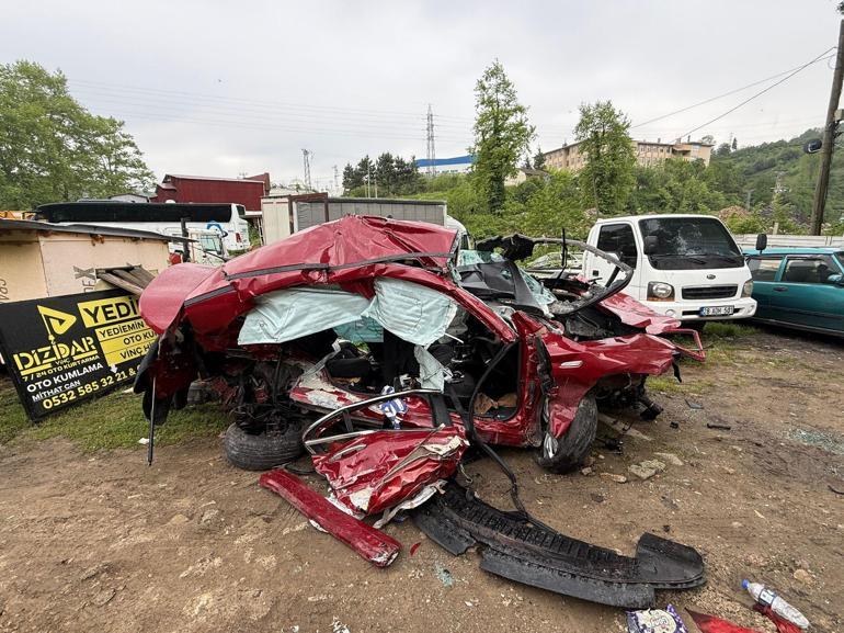 Giresun’da aynı aileden 3ü çocuk 5 kişinin öldüğü kaza kamerada