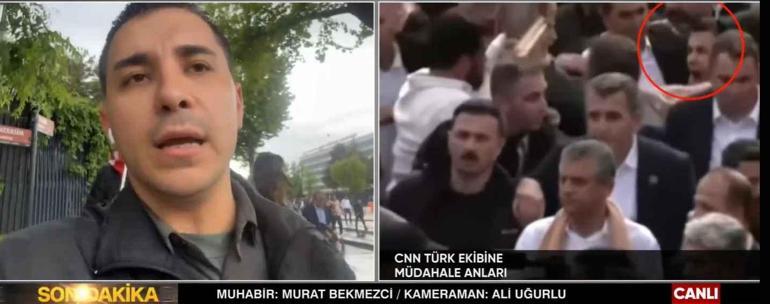 Canlı yayında CNN TÜRKe müdahale: CHPli Başarırdan CNN TÜRK muhabirine saldırı