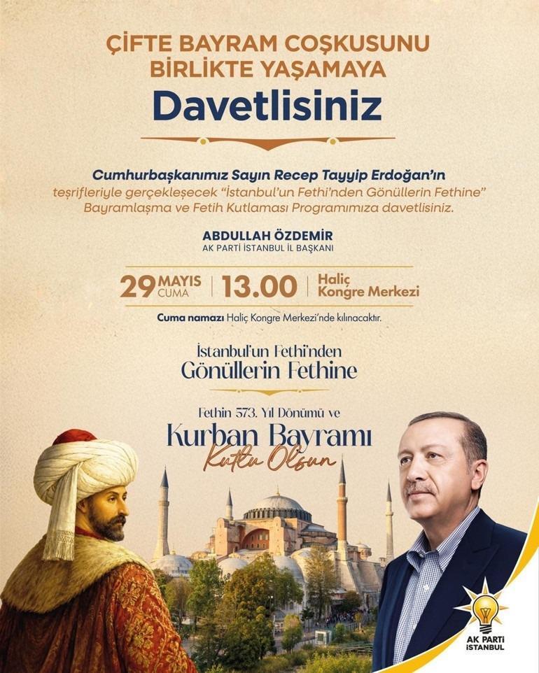 Cumhurbaşkanı Erdoğan, Kurban Bayramı’nda İstanbullularla Haliç’te Buluşacak