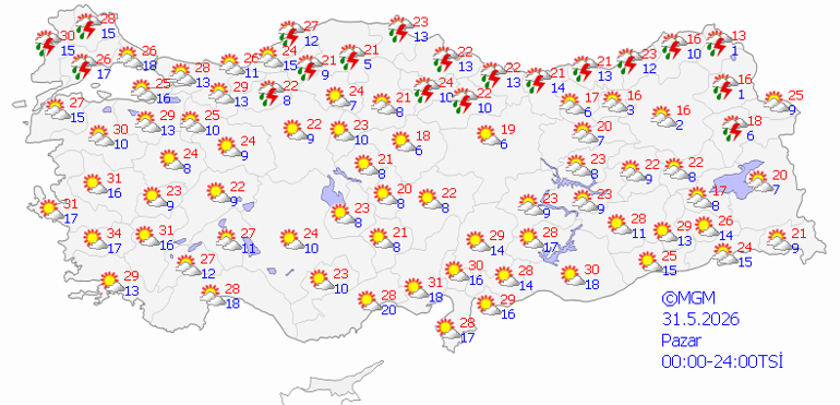 BAYRAMIN 3. GÜNÜ HAVA NASIL OLACAK 29 Mayıs 2026 İstanbul, Ankara, İzmir hava durumu