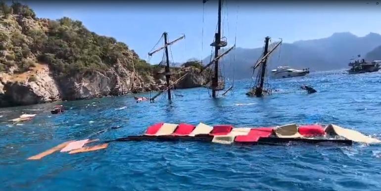 Marmariste gezinti teknesi battı
