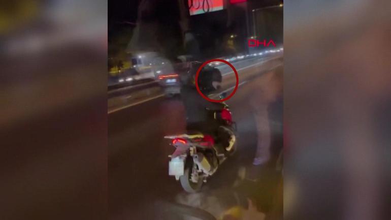 Korku dolu anlar Kavga etti, İETTye cisim fırlattı