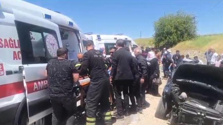 Batmanda otomobil, istinat duvarına çarptı; 6 yaralı