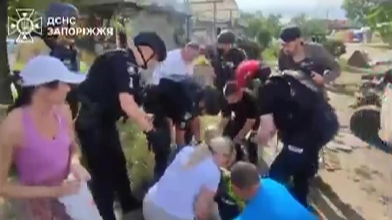 Ukrayna’da dronlu saldırı kamerada