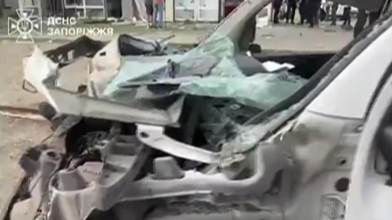 Ukrayna’da dronlu saldırı kamerada