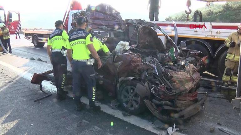 Kuzey Marmara Otoyolunda feci kaza: 1i 2 aylık bebek, 3 ölü