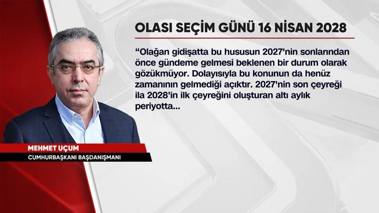 Mehmet Uçumdan erken seçim çıkışı: Gündemde böyle bir ihtiyaç yok