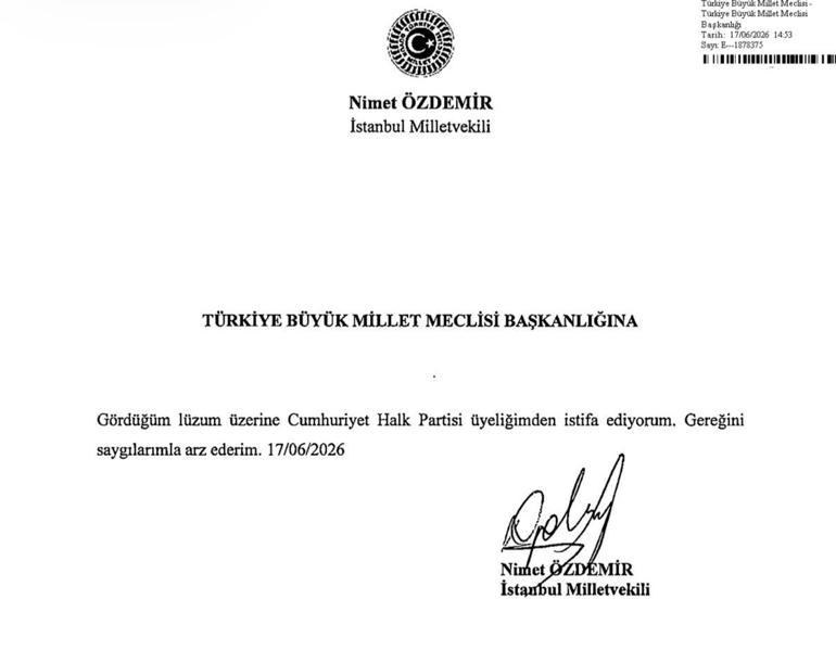 SON DAKİKA CHP Milletvekili Nimet Özdemir partisinden istifa etti