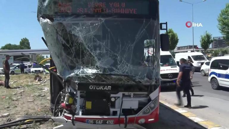 SON DAKİKA Ankarada belediye otobüsü kaza yaptı: Ölü ve yaralılar var