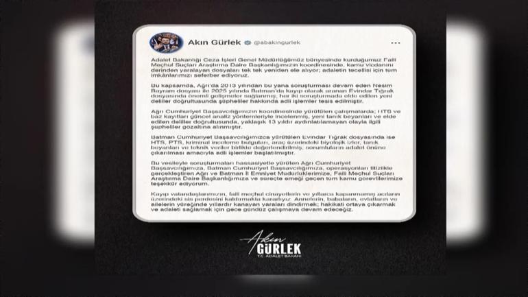 Failleri meçhul kalan olaylarda kritik gelişme