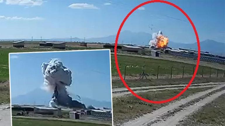 Niğdede havai fişek fabrikasındaki patlama anı kamerada