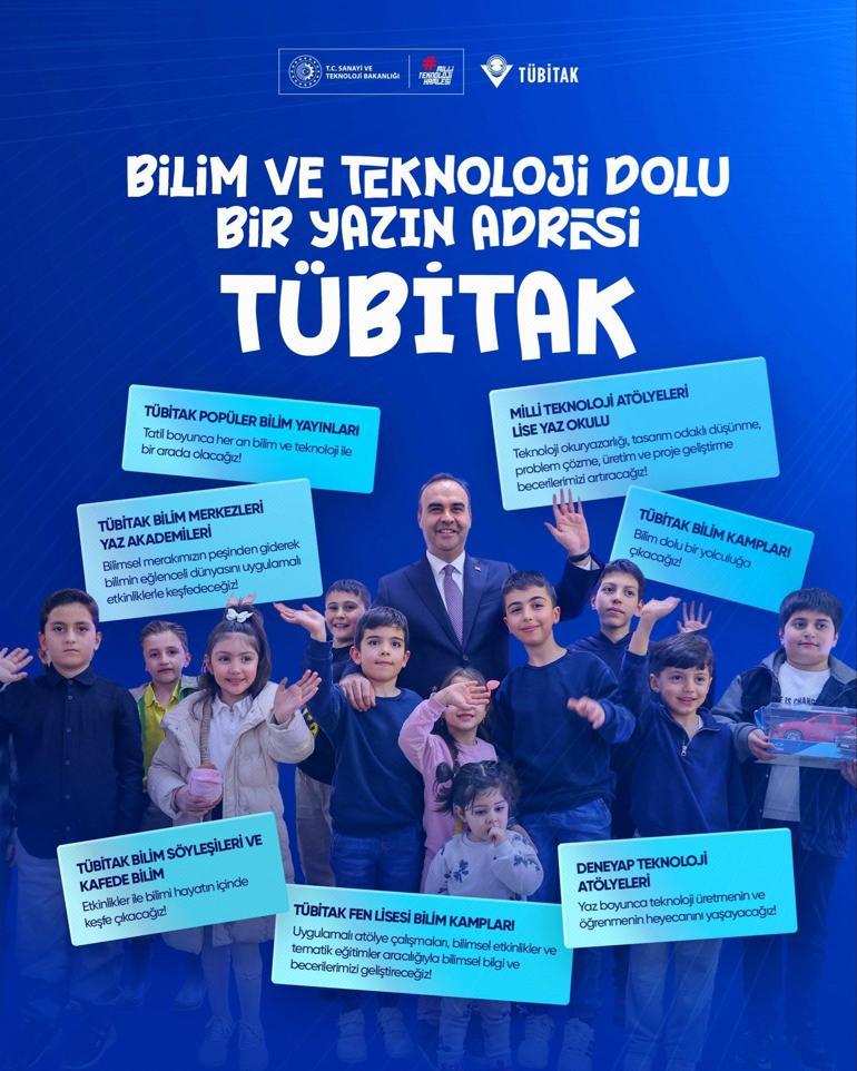 Bakan Fatih Kacırdan öğrencilere: TÜBİTAK yaz etkinliklerine davet ediyoruz