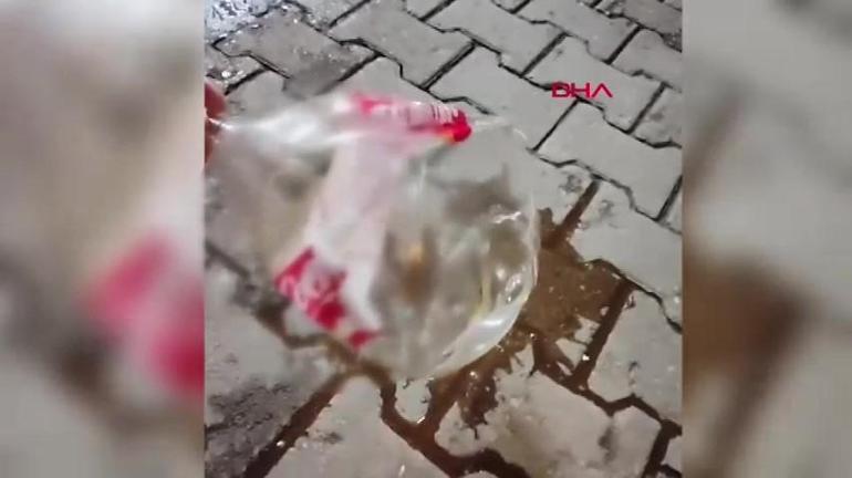Sirke dolu pet şişe sıcağın etkisiyle patladı