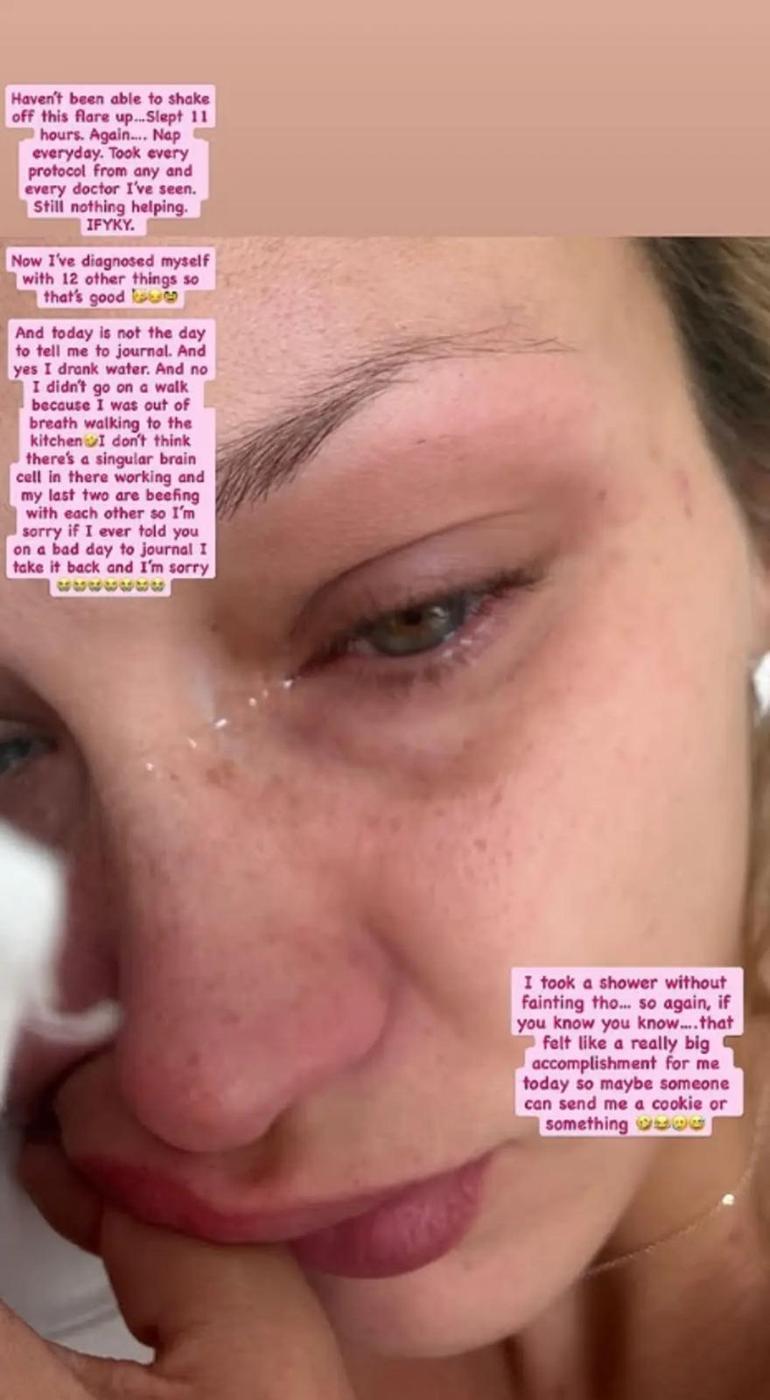 Bella Hadid Gözyaşlarına Boğuldu: Mutfağa Yürürken Bile Nefes Nefese Kalıyorum