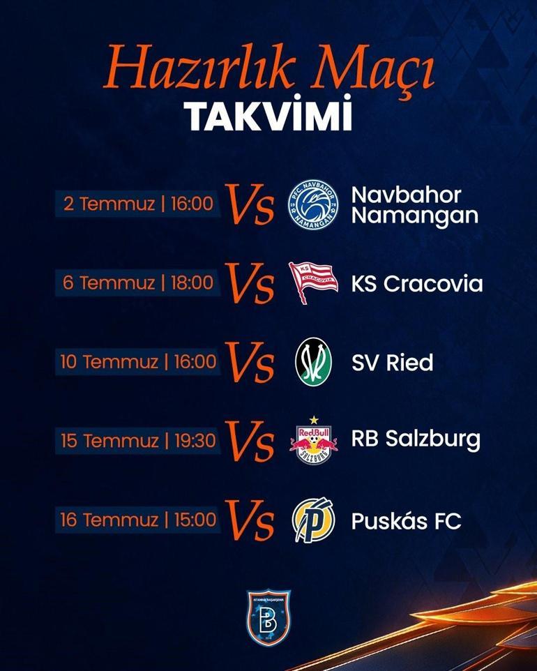 Başakşehirde yeni sezon hazırlıkları: İlk karşılaşma 2 Temmuzda