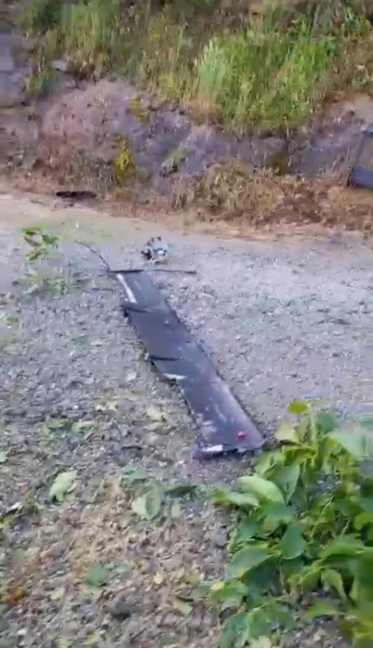Trabzonda İHA paniği Ağaca çarpıp infilak etti