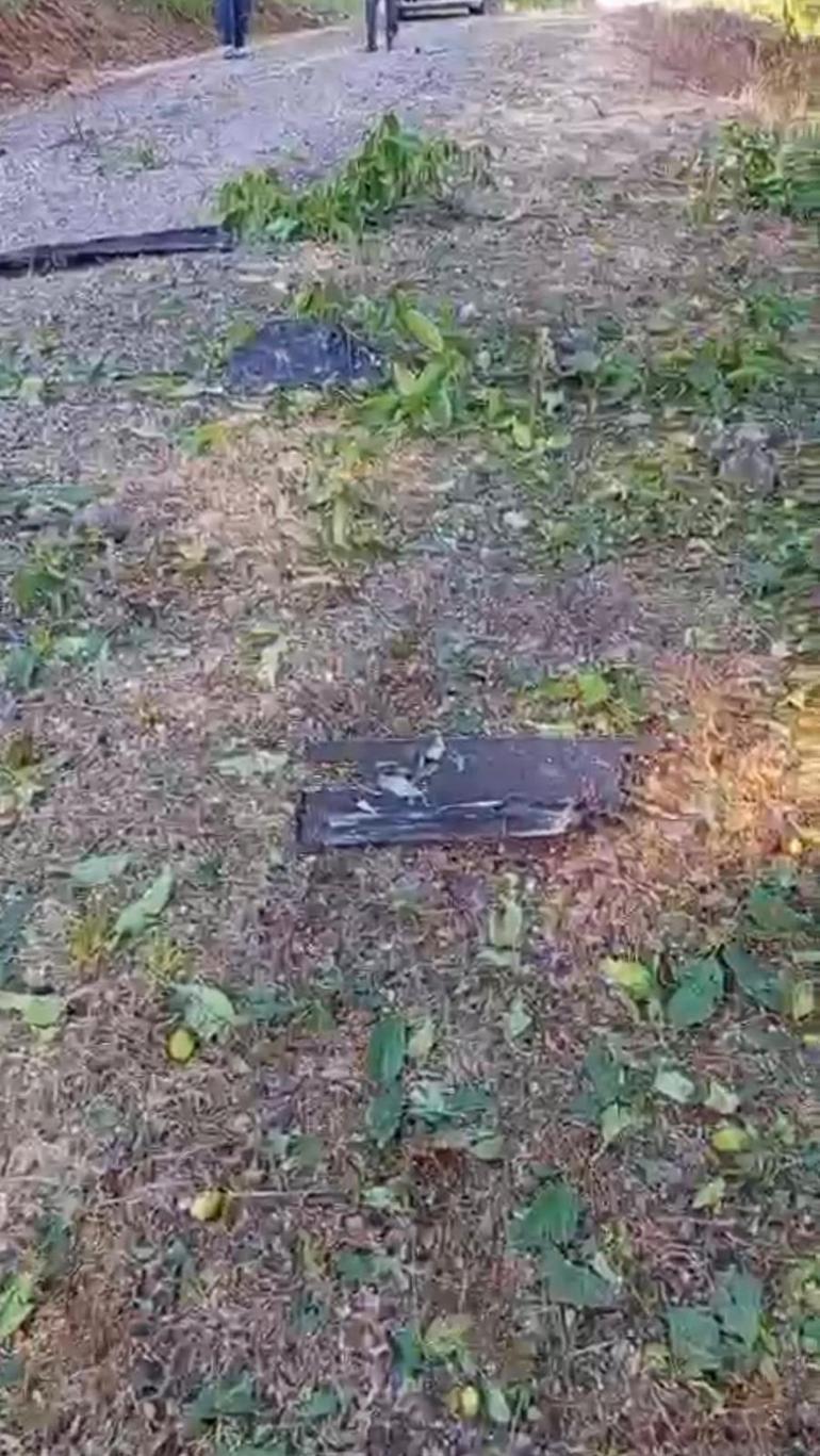 Trabzonda İHA paniği Ağaca çarpıp infilak etti