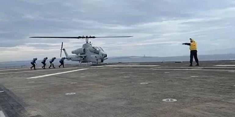 ABD helikopteri Arap Denizine düştü 1 kişi kayıp