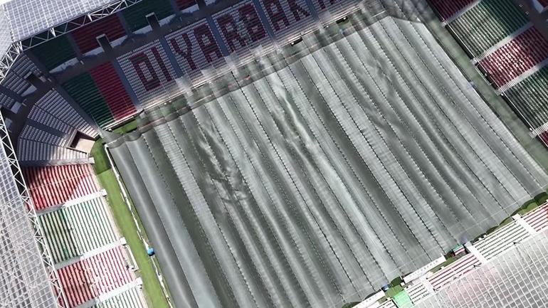 Diyarbakır Stadyumunda sıcak koruması
