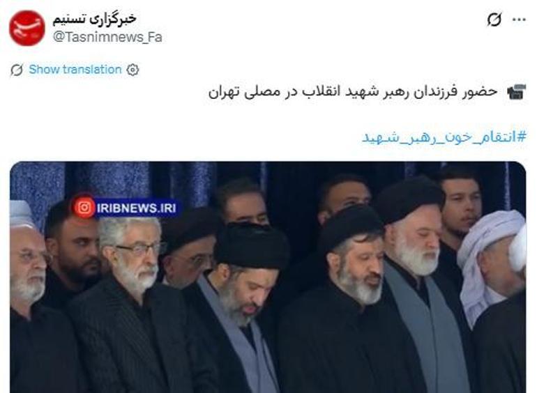 SON DAKİKA... İran’da yas Hamaneye veda töreninde ikinci gün: Oğulları da cenazeye katıldı...