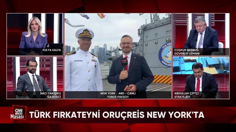 New Yorkta bir Türk savaş gemisi TCG Oruçreisten ABDye çıkarma