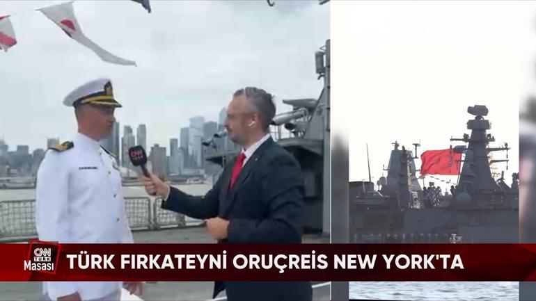 New Yorkta bir Türk savaş gemisi TCG Oruçreisten ABDye çıkarma