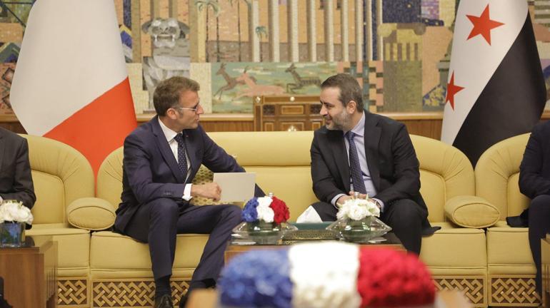 Fransa Cumhurbaşkanı Macron Suriyede