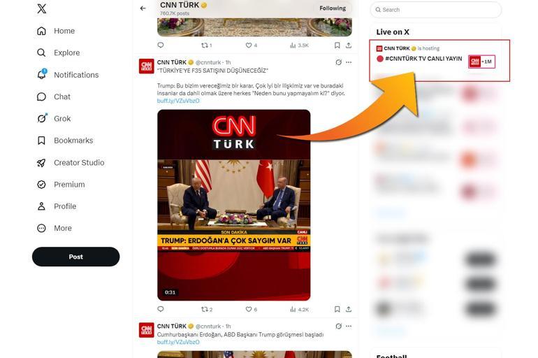 Tarihi Erdoğan–Trump Zirvesine CNN TÜRK Damgası: 1 MİLYONU AŞKIN KİŞİ X’TEN CANLI YAYIN İZLEDİ