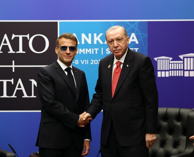 SON DAKİKA Cumhurbaşkanı Erdoğandan NATO diplomasisi Macron ve Meloni ile görüştü