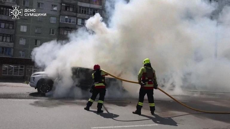Rusya Ukraynada sivilleri vurdu Saldırıdan böyle kaçtılar...