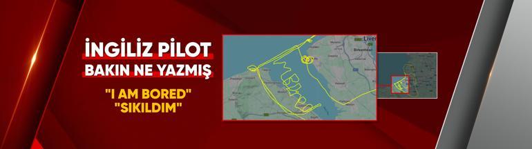 Pilot uçakla gökyüzüne sıkıldım yazdı