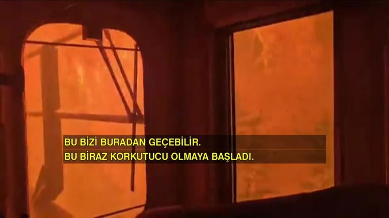 Alevlerin ortasında ölüm yolculuğu Yük treni ateş tünelinden geçti