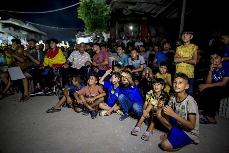 Gazzede dünya kupası sevinci