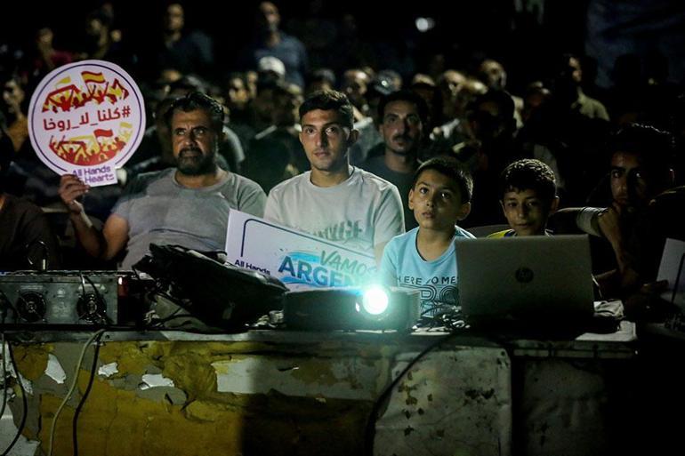 Gazzede dünya kupası sevinci