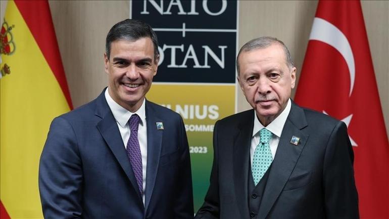 Erdoğandan Sáncheze tebrik telefonu: Gazzenin İspanya sevinci çok değerli