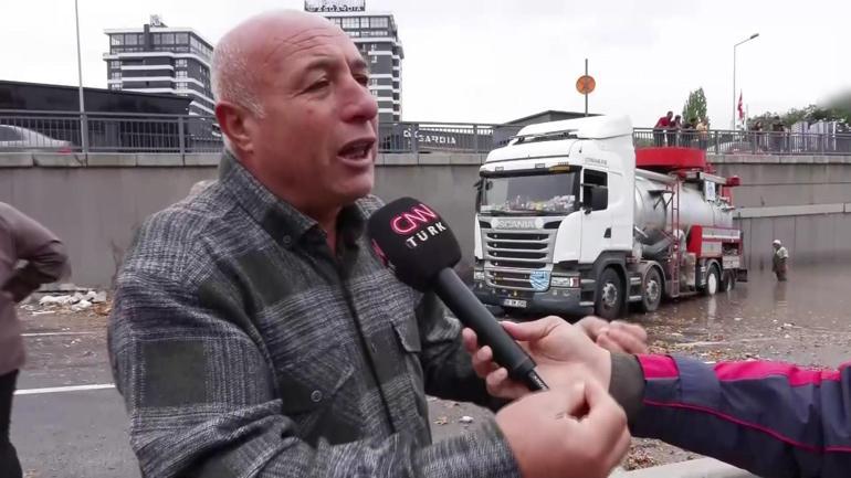 Ankara’da araç suya gömüldü Sürücü yaşananları CNN TÜRKe anlattı