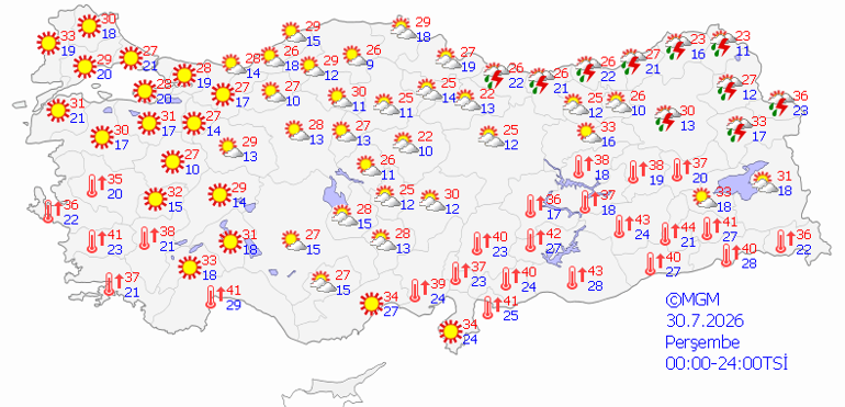 SON DAKİKA HAVA DURUMU 30 TEMMUZ: Bugün hava nasıl olacak Meteoroloji İstanbul, İzmir, Ankara hava tahminleri