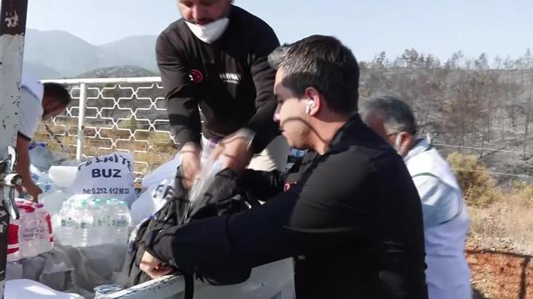 Muğlada alevlerle mücadelede 2. gün… Fethiyedeki yangına müdahale sürüyor