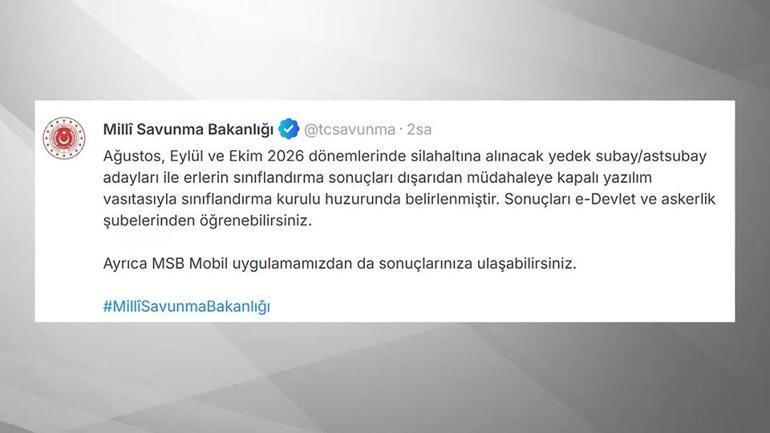 Ağustos 2026 askerlik yerleri açıklandı
