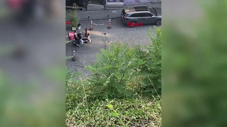 Yarı çıplak olaya tam dayak müdahale Beyoğlunda film gibi olay