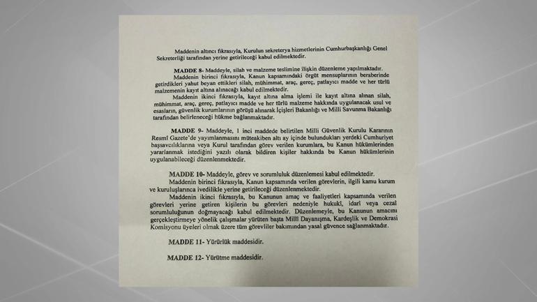 SON DAKİKA... Terörsüz Türkiyede kritik gün Yasa teklifi TBMMye sunuldu