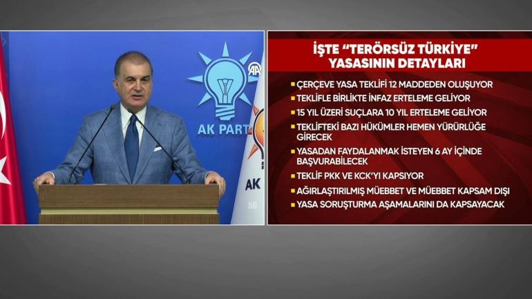 SON DAKİKA... AK Parti Sözcüsü Ömer Çelikten Terörsüz Türkiye Yasası açıklaması
