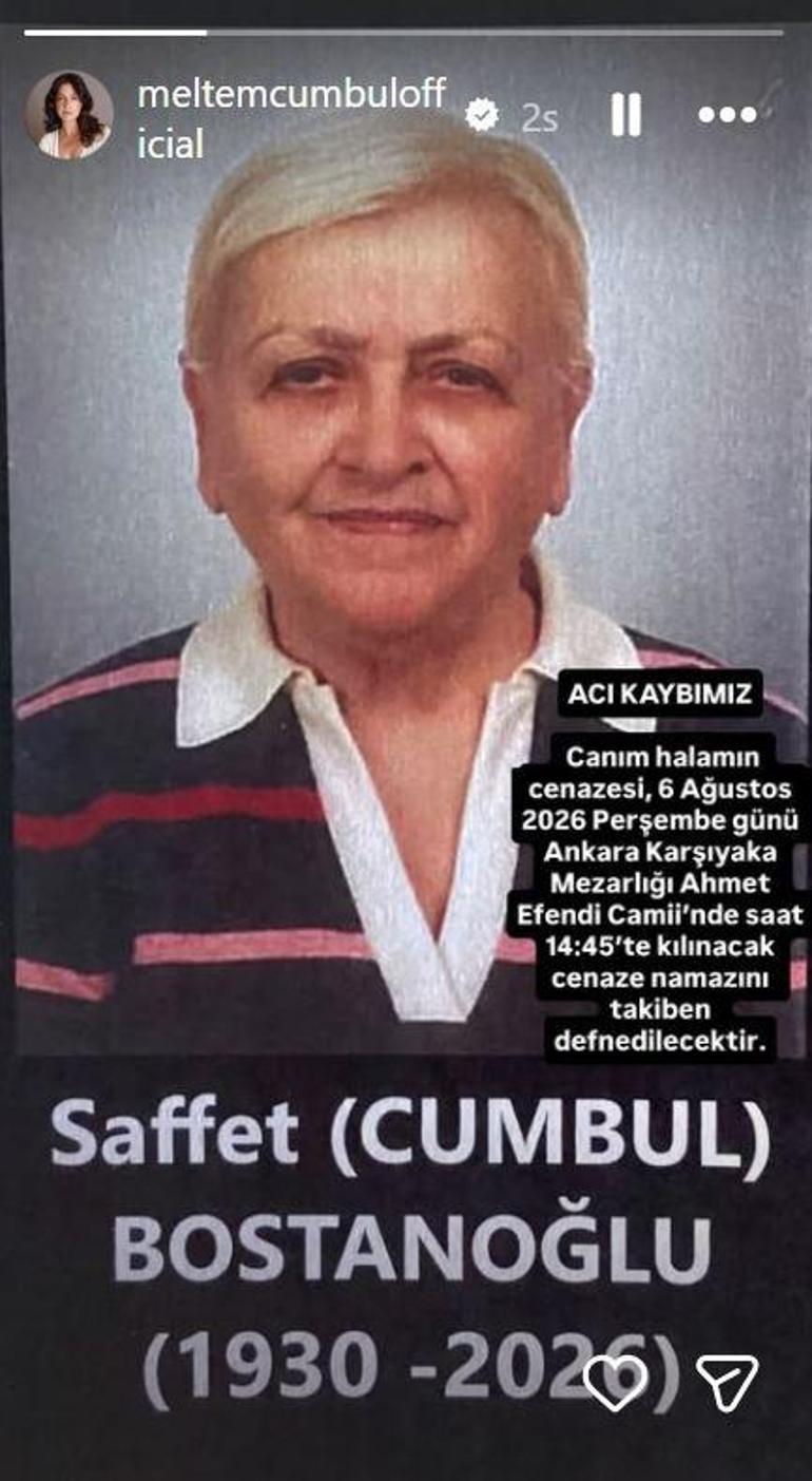 Meltem Cumbulu yıkan ölüm Yolu ışıklı ve bol rahmetli olsun