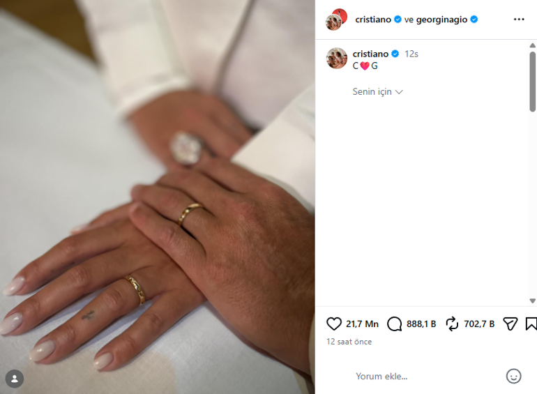 Cristiano Ronaldo ve Georgina Rodriguez, Cascais’te gizlice evlendi