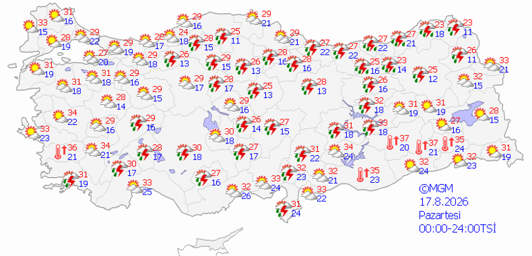 HAVA DURUMU SON DAKİKA 17 AĞUSTOS: İstanbul, İzmir, Ankara’da hava nasıl olacak