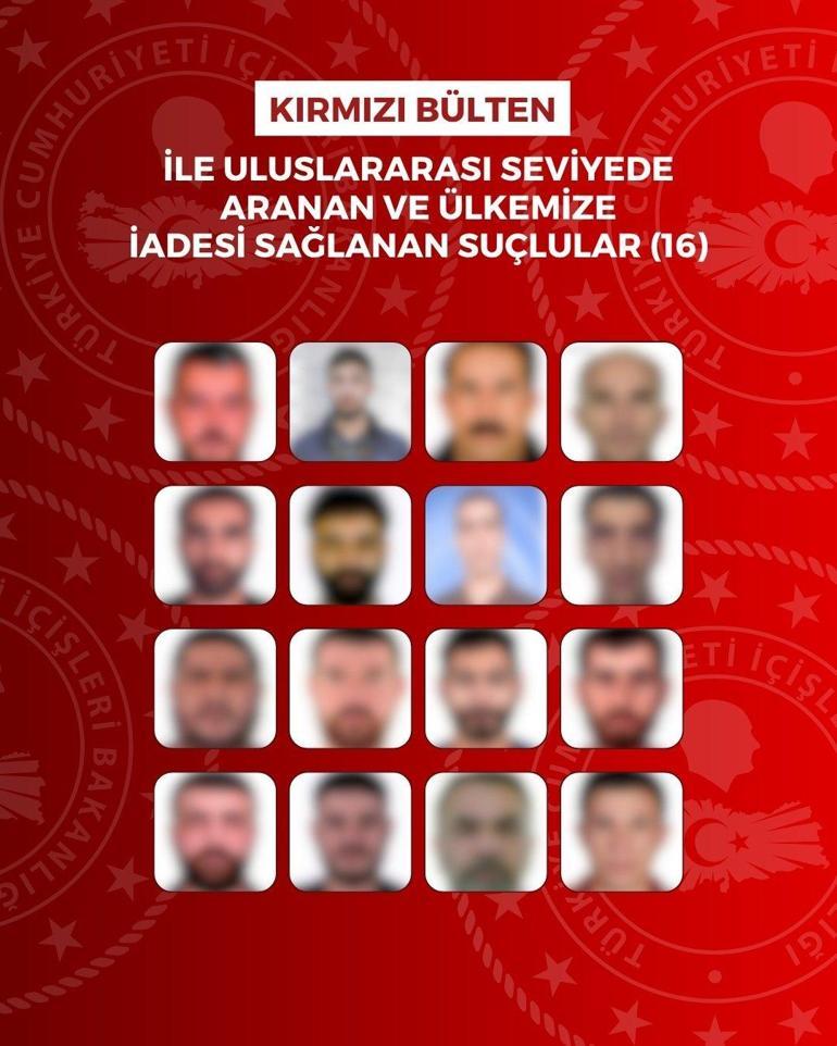 SON DAKİKA Kırmızı bültenle aranan 16 suçlu yurda getirildi