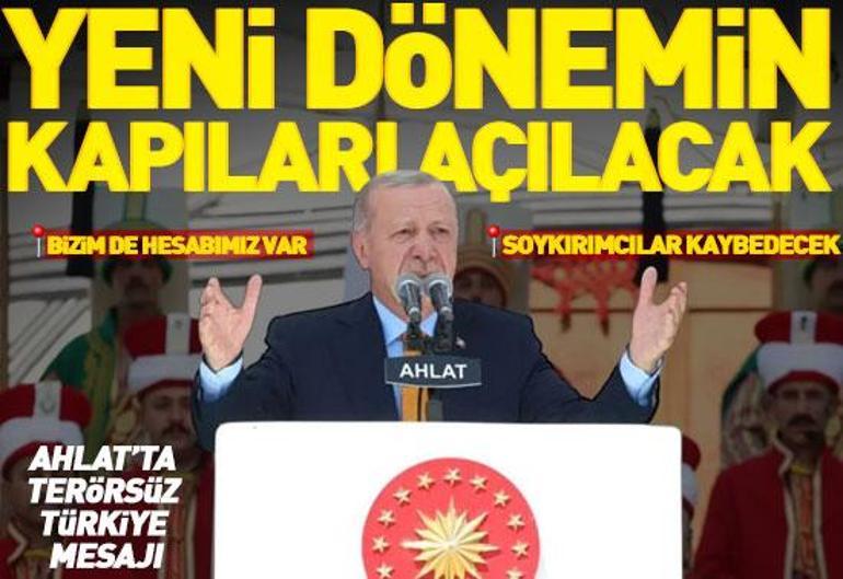 Cumhurbaşkanı Erdoğan ve MHP lideri Bahçeli Ahlatta