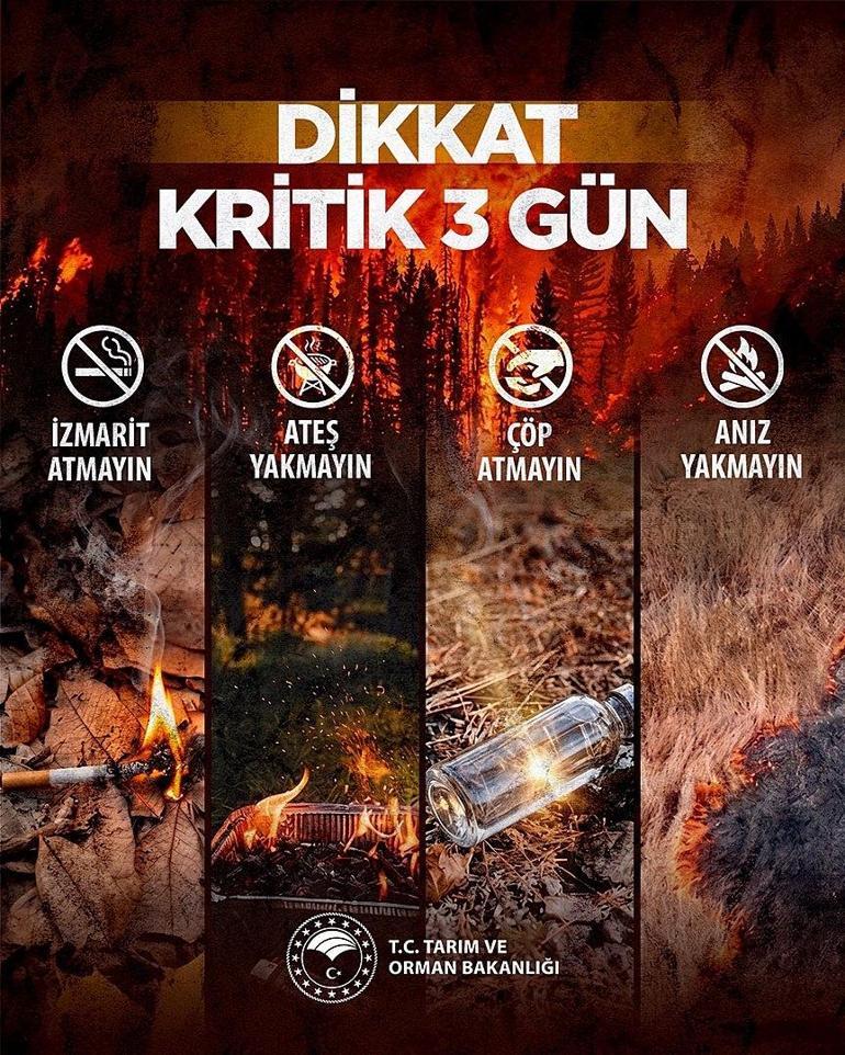 Bakan Yumaklıdan orman yangını riski uyarısı