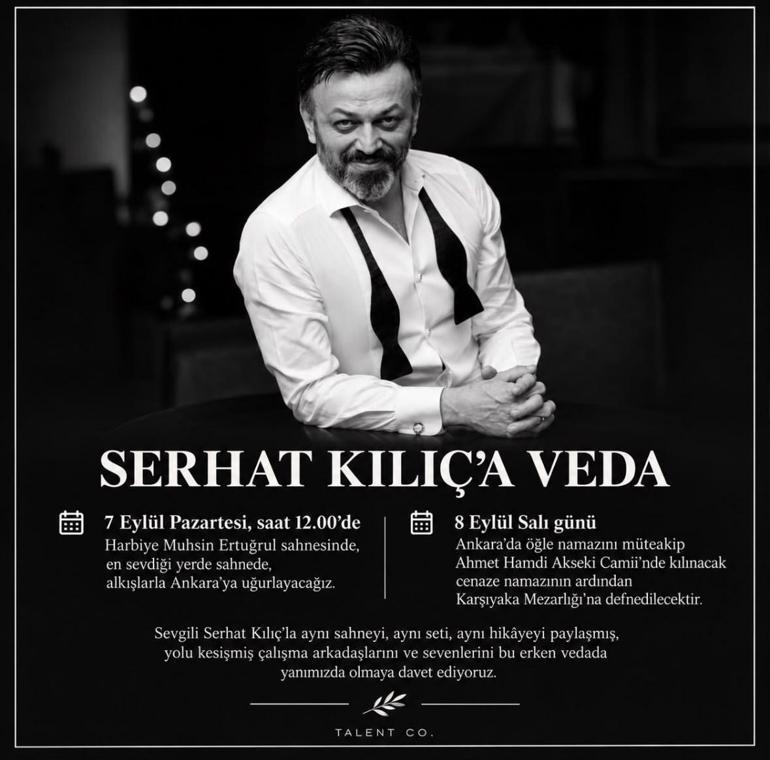 ÜNLÜ OYUNCU SERHAT KILIÇA VEDA Anma Töreni Bugün Gerçekleşecek