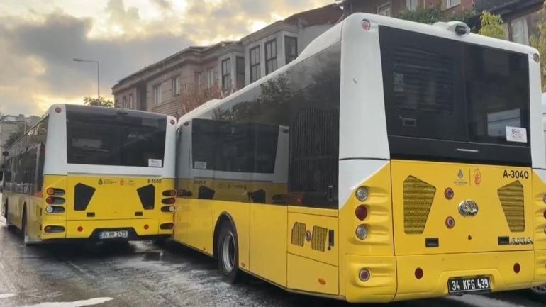 Şişhane’de iki İETT otobüsü çarpıştı
